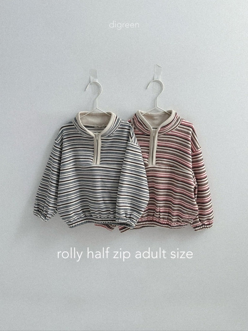 Digreen - Korean Women Fashion - #restrostyle - Half-Zip Jacket (Mom)