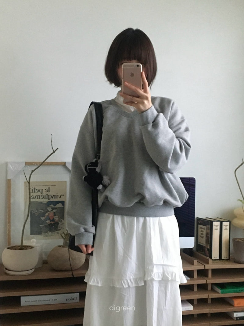 Digreen - Korean Women Fashion - #thelittlethings - V-Neck Sweatshirt (Mom) - 6