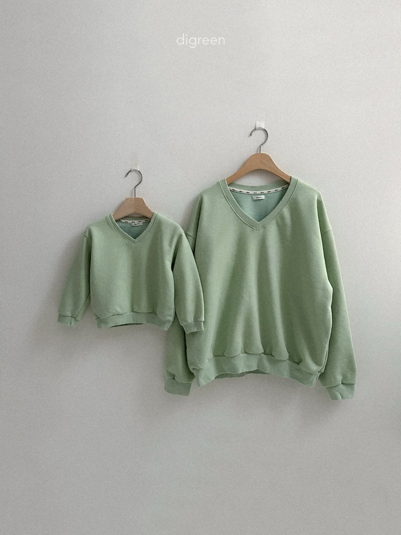 Digreen - Korean Women Fashion - #womensfashion - V-Neck Sweatshirt (Mom) - 10