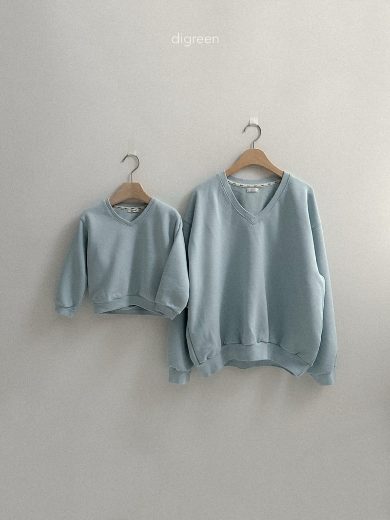 Digreen - Korean Women Fashion - #womensfashion - V-Neck Sweatshirt (Mom) - 12