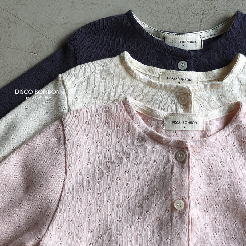 Disco Bonbon - Korean Baby Fashion - #babyboutique - Eyelet Cardigan - 2