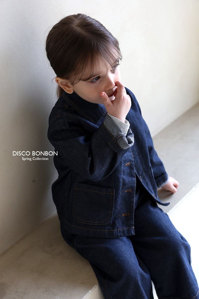 Disco Bonbon - Korean Baby Fashion - #babyboutique - Indigo Work Jacket - 12