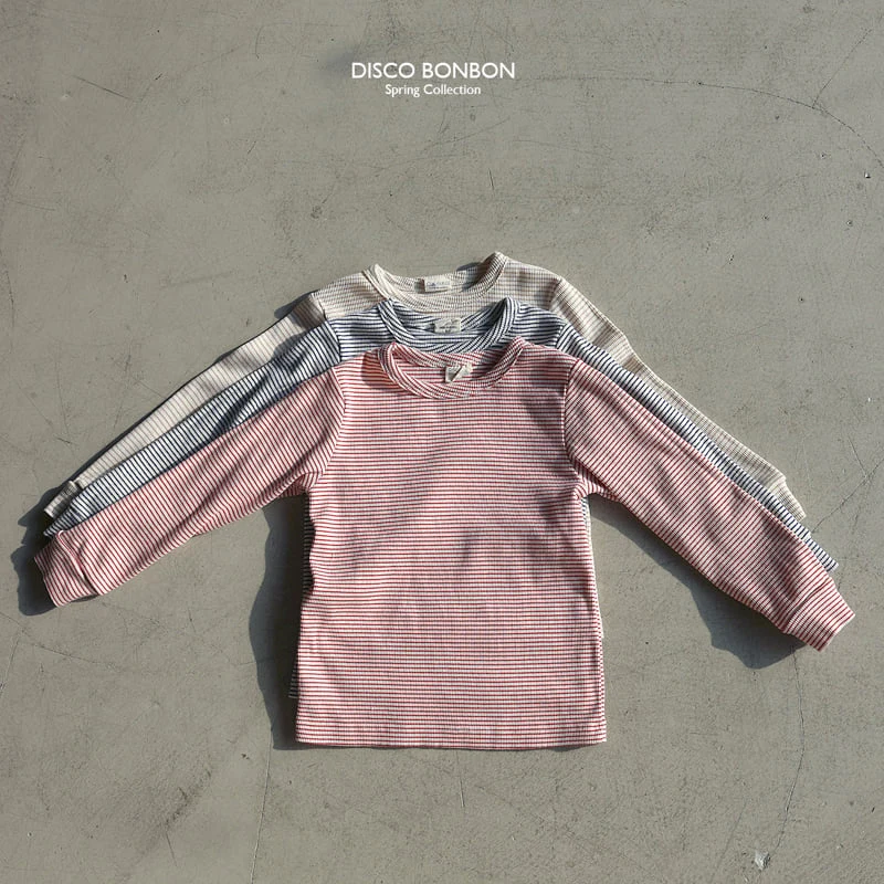 Disco Bonbon - Korean Baby Fashion - #babyfashion - Crayon Spandex Stripe Tee