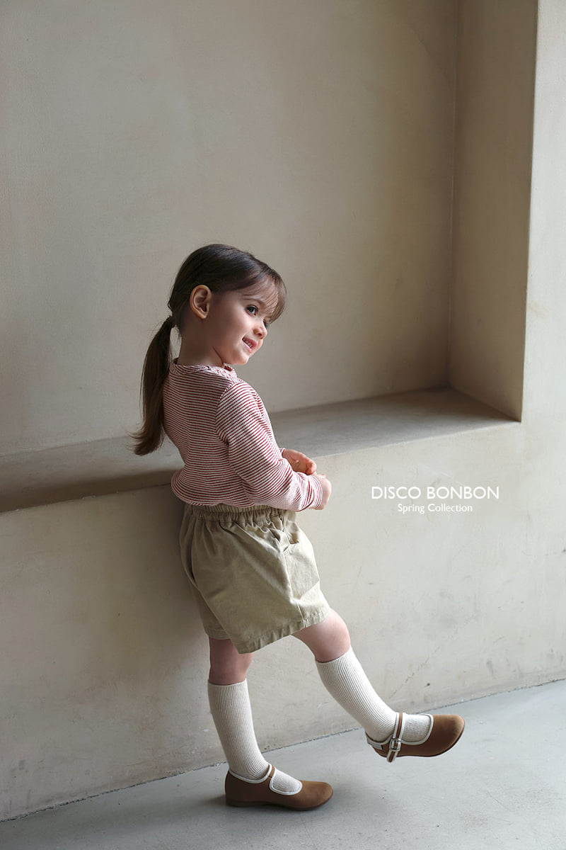 Disco Bonbon - Korean Baby Fashion - #babyoninstagram - Crayon Spandex Stripe Tee - 5