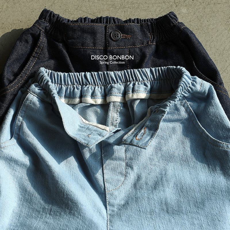 Disco Bonbon - Korean Baby Fashion - #babyootd - Denim-on-Denim Pants - 2