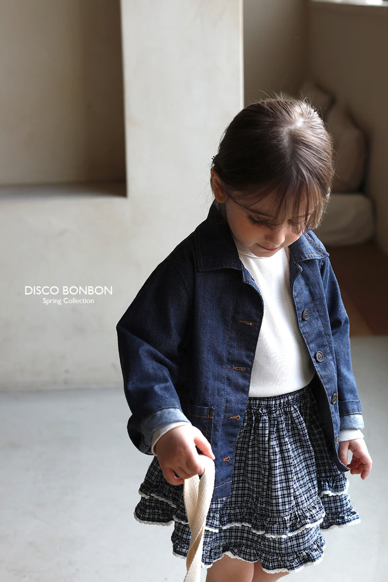 Disco Bonbon - Korean Baby Fashion - #babyootd - Indigo Work Jacket - 5