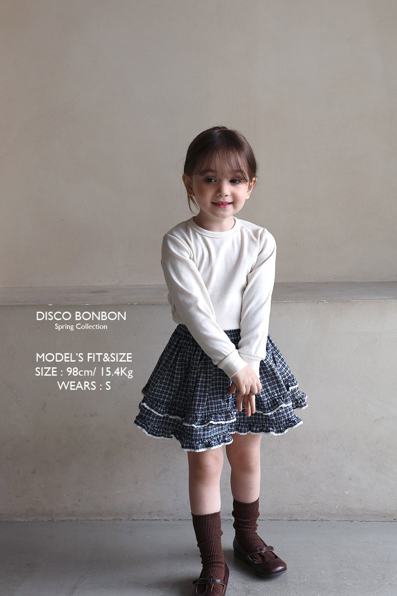 Disco Bonbon - Korean Baby Fashion - #babyoutfit - Orly Check Skirt - 2