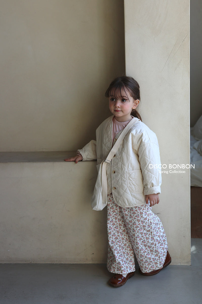 Disco Bonbon - Korean Baby Fashion - #babyoutfit - Vanilla Quilted Jumper - 3