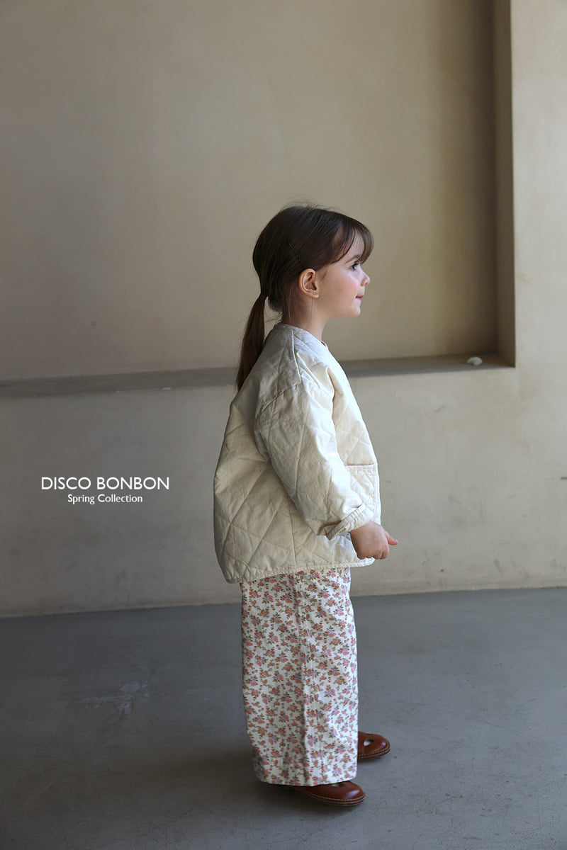 Disco Bonbon - Korean Baby Fashion - #babyoutfit - Vanilla Quilted Jumper - 4