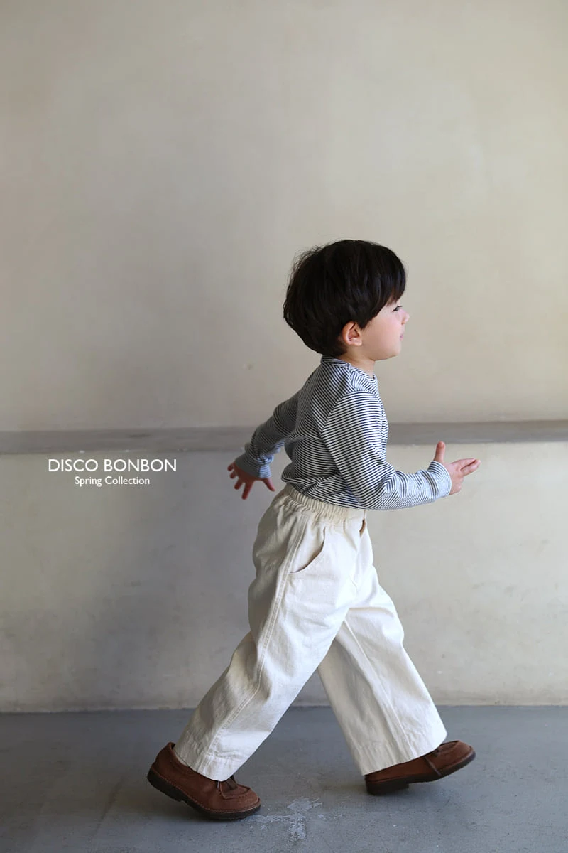 Disco Bonbon - Korean Baby Fashion - #babywear - Crayon Spandex Stripe Tee - 9