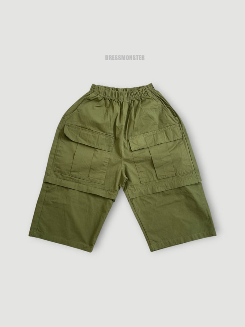 Dress Monster - Korean Children Fashion - #kidsshorts - Two-Way Cargo Pants - 2