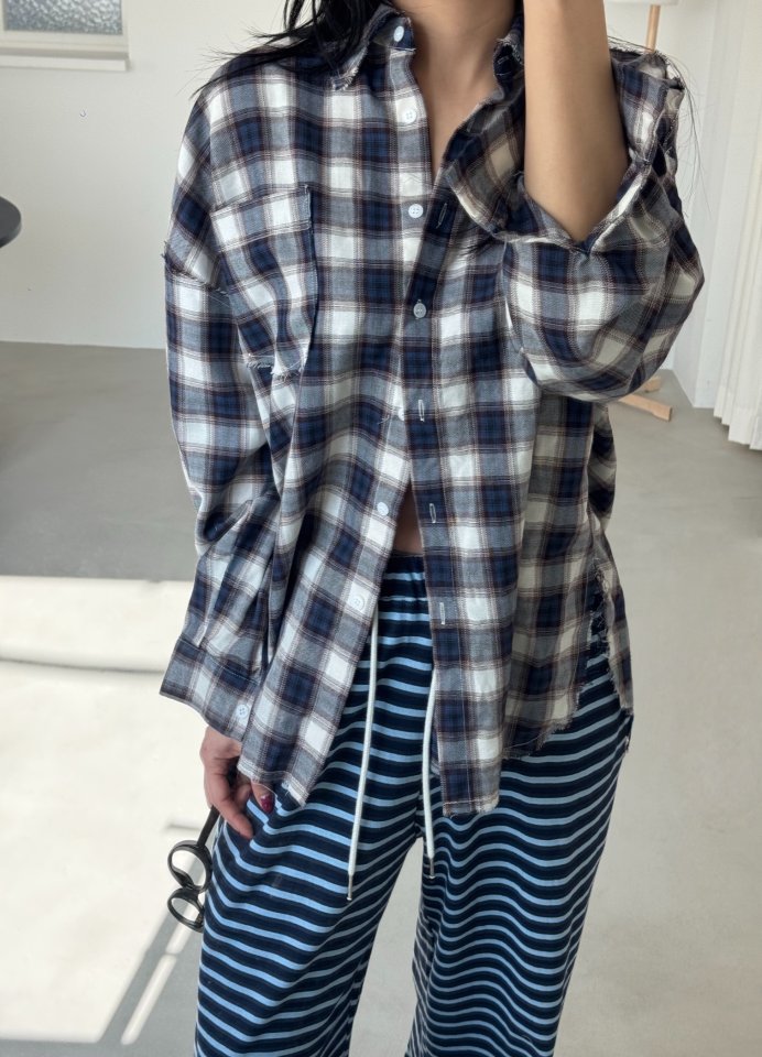 Dress U - Korean Women Fashion - #momslook - Checkered Deki Shirt