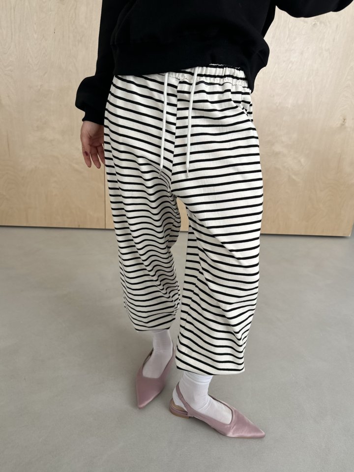 Dress U - Korean Women Fashion - #momslook - Striped Two-Way Pants - 12