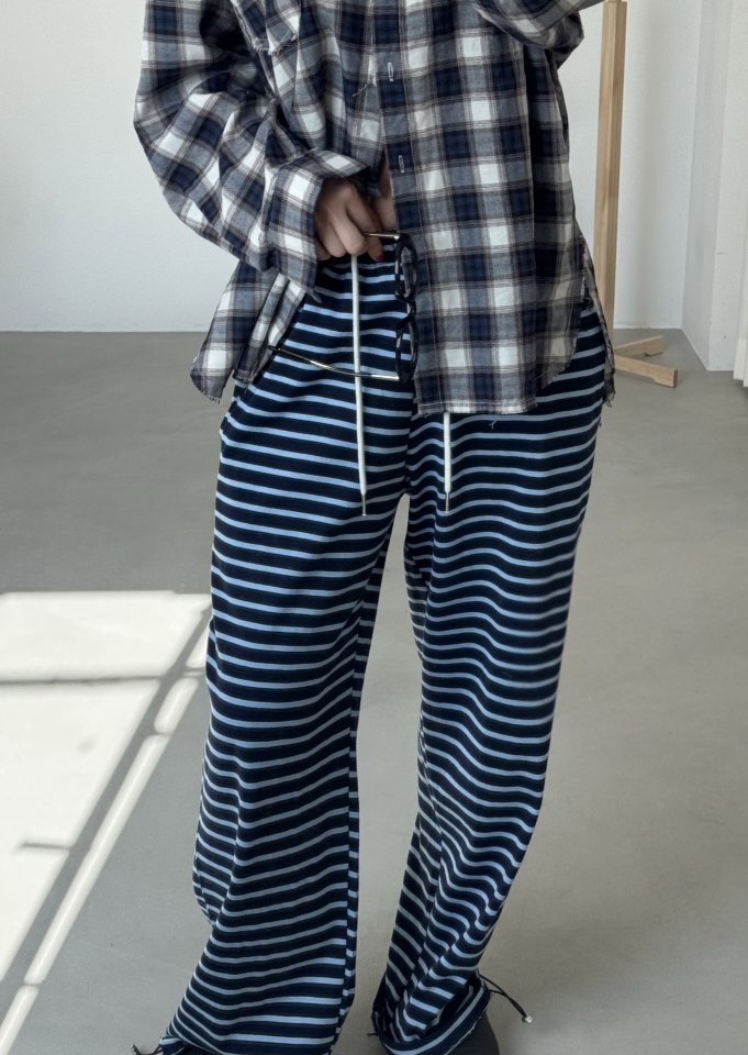 Dress U - Korean Women Fashion - #momslook - Striped Two-Way Pants - 8
