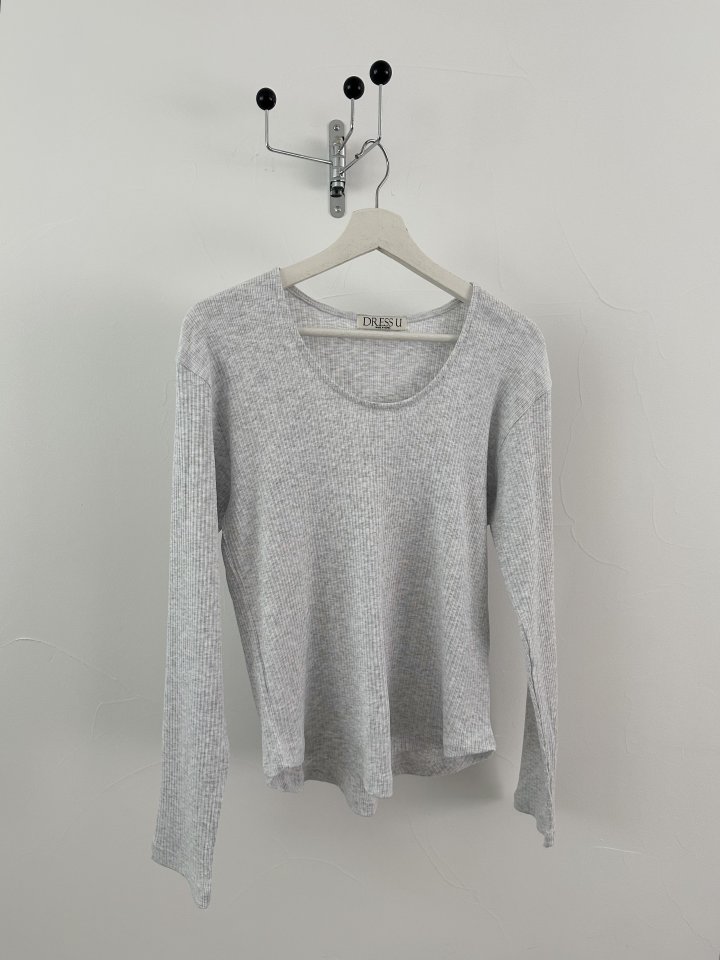 Dress U - Korean Women Fashion - #momslook - Soft Ribbed Tee - 7