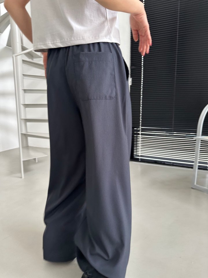 Dress U - Korean Women Fashion - #momslook - Stripe Wide Pintuck Pants - 7