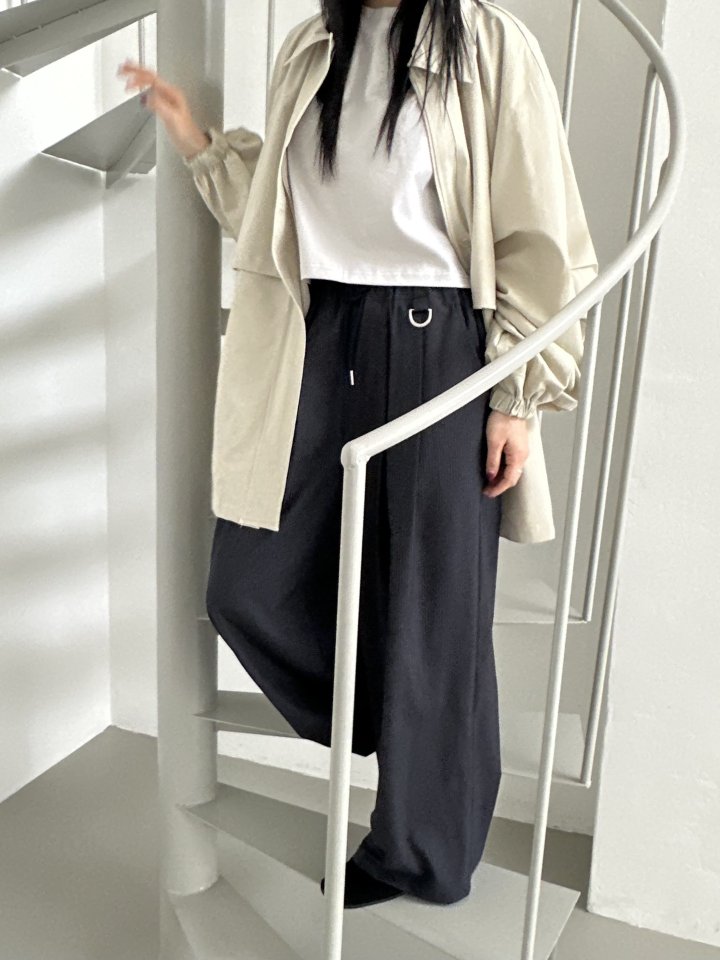 Dress U - Korean Women Fashion - #momslook - Stripe Wide Pintuck Pants - 9
