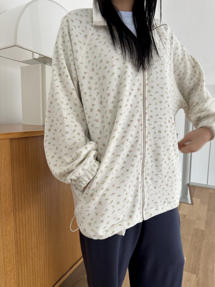Dress U - Korean Women Fashion - #momslook - Waffle Flower Jumper - 10