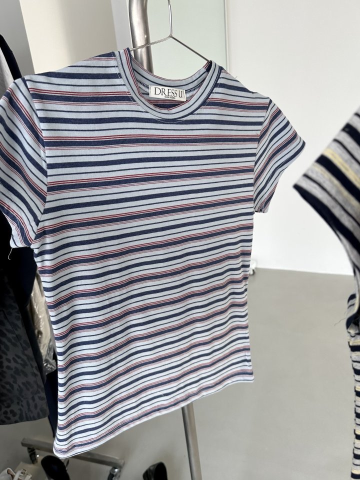 Dress U - Korean Women Fashion - #momslook - Line Stripe Tee - 11