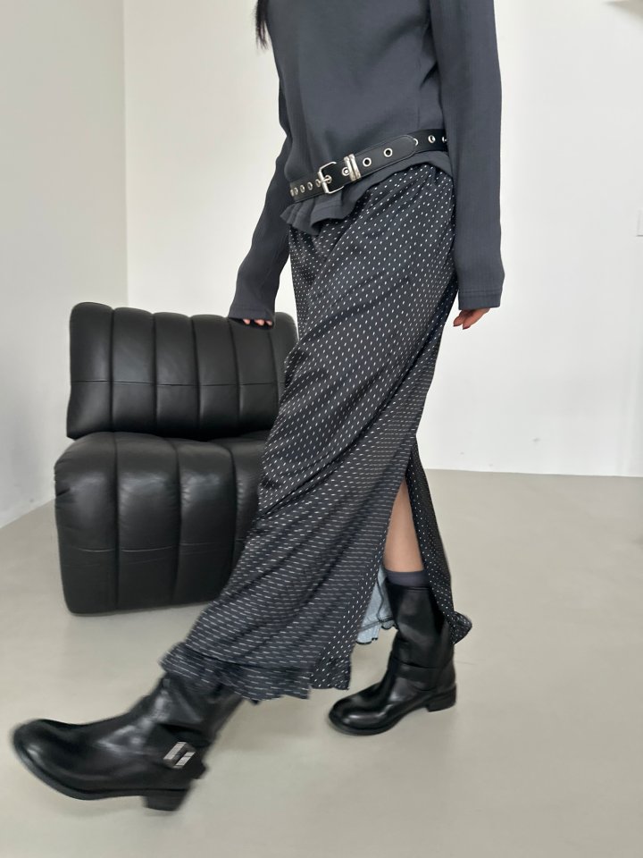Dress U - Korean Women Fashion - #momslook - Dot Shirring Skirt - 6