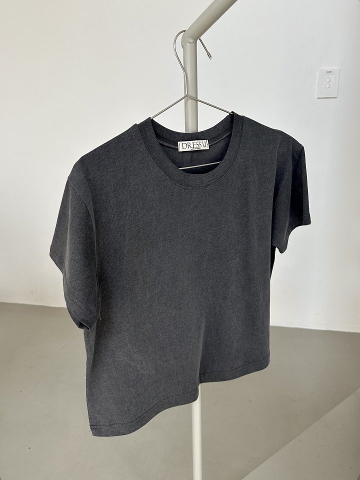 Dress U - Korean Women Fashion - #momslook - Pigment Washed Tee - 5