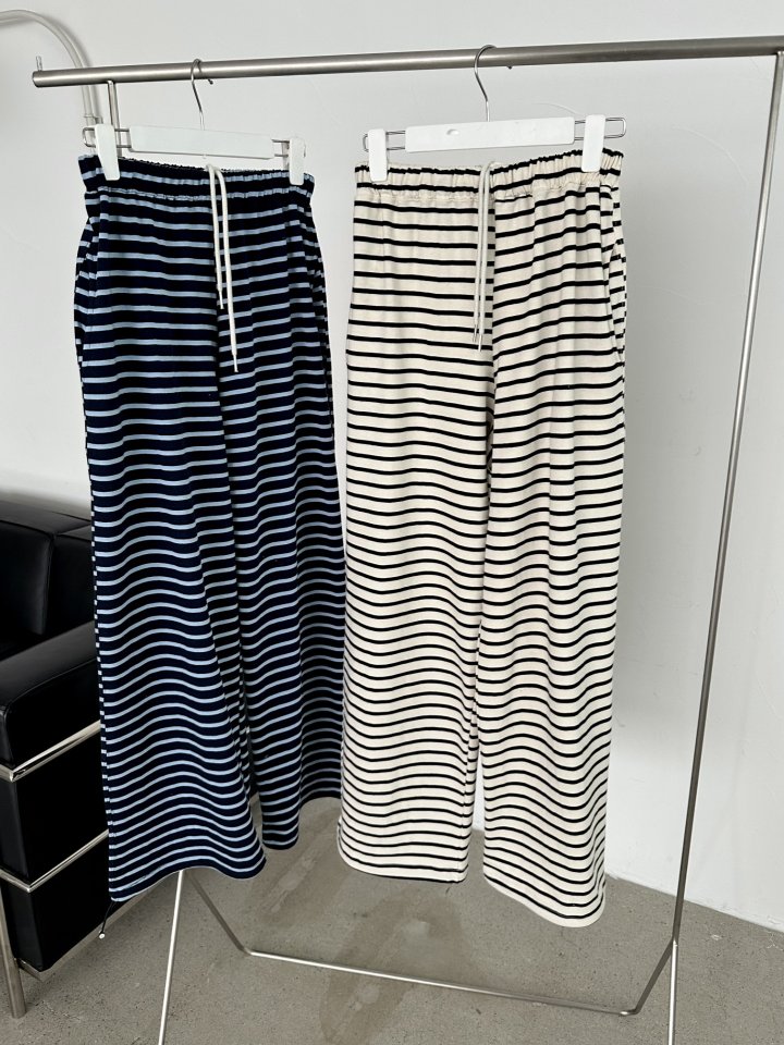 Dress U - Korean Women Fashion - #pursuepretty - Striped Two-Way Pants - 2