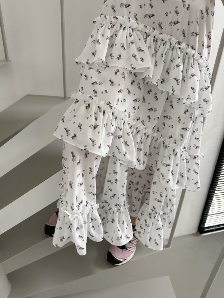 Dress U - Korean Women Fashion - #pursuepretty - Flower Cancan One-piece - 5