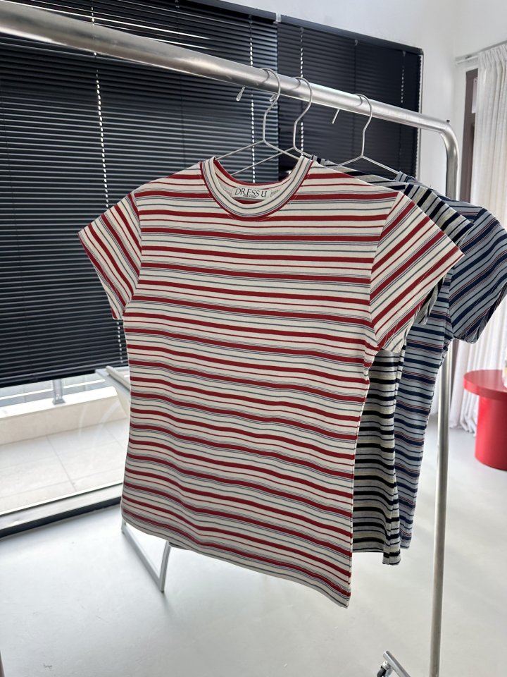 Dress U - Korean Women Fashion - #pursuepretty - Line Stripe Tee