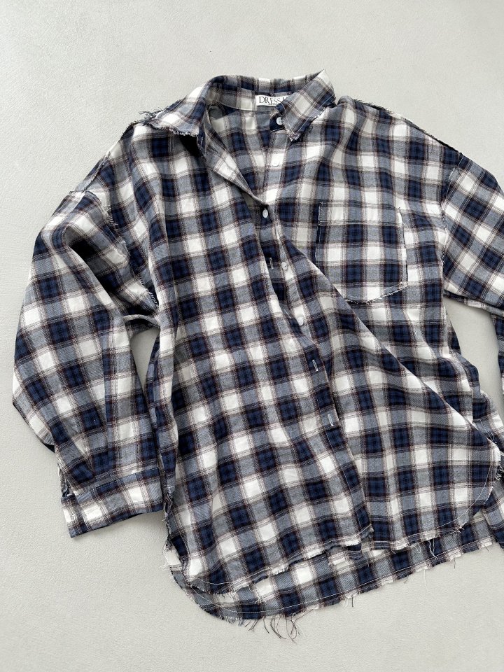 Dress U - Korean Women Fashion - #romanticstyle - Checkered Deki Shirt - 7