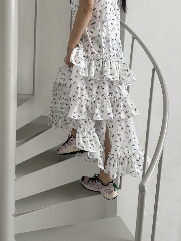 Dress U - Korean Women Fashion - #romanticstyle - Flower Cancan One-piece - 7