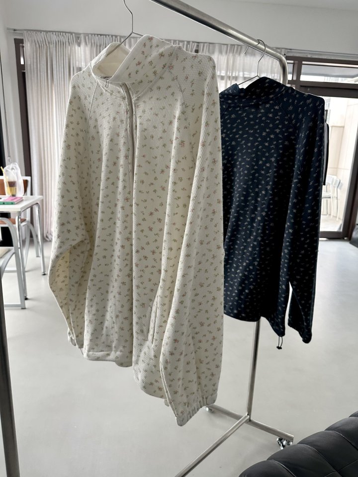 Dress U - Korean Women Fashion - #romanticstyle - Waffle Flower Jumper - 6