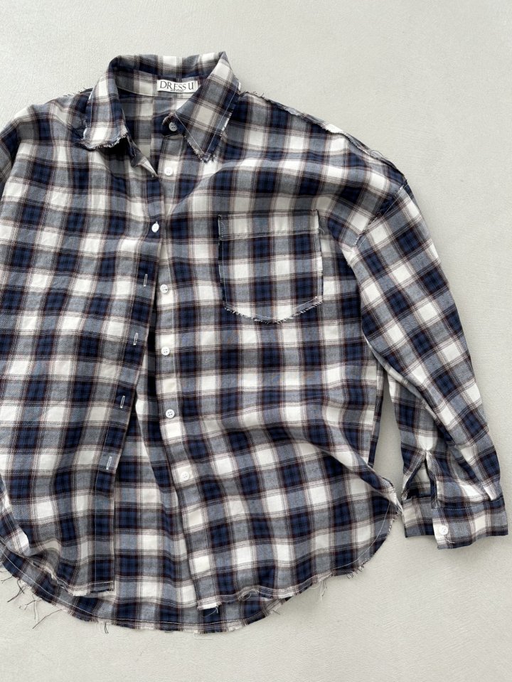 Dress U - Korean Women Fashion - #shopsmall - Checkered Deki Shirt - 8