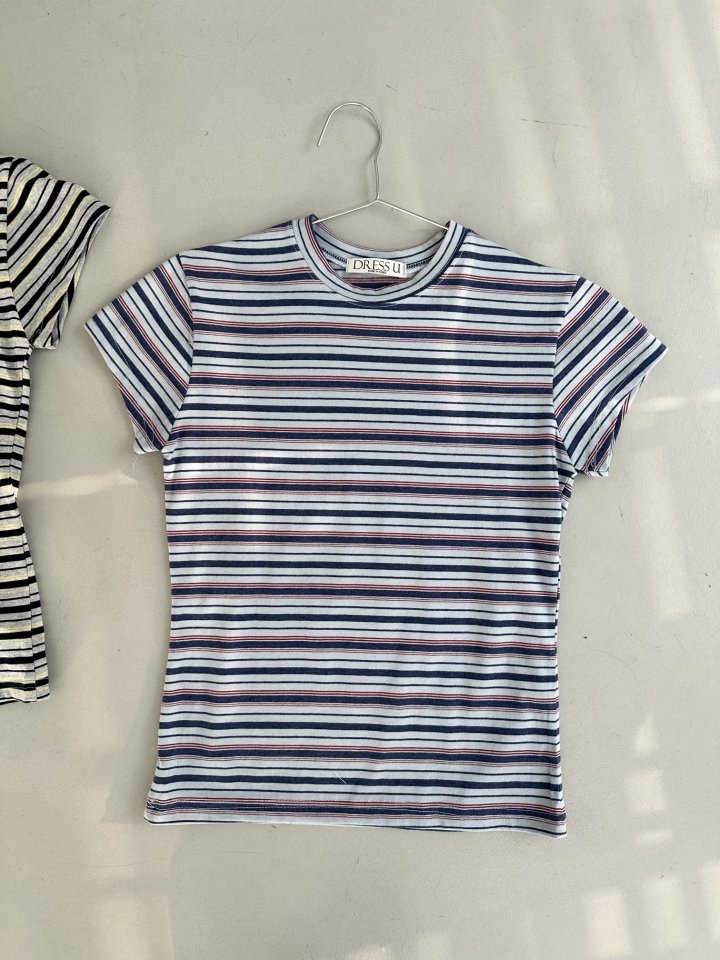 Dress U - Korean Women Fashion - #romanticstyle - Line Stripe Tee - 4