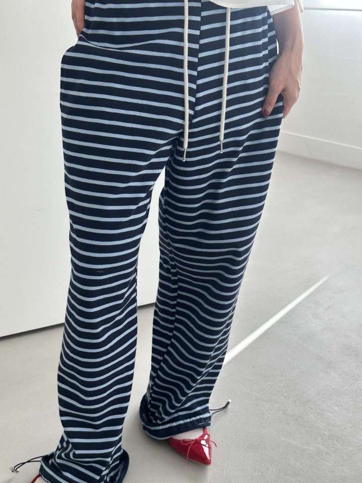 Dress U - Korean Women Fashion - #thatsdarling - Striped Two-Way Pants - 6