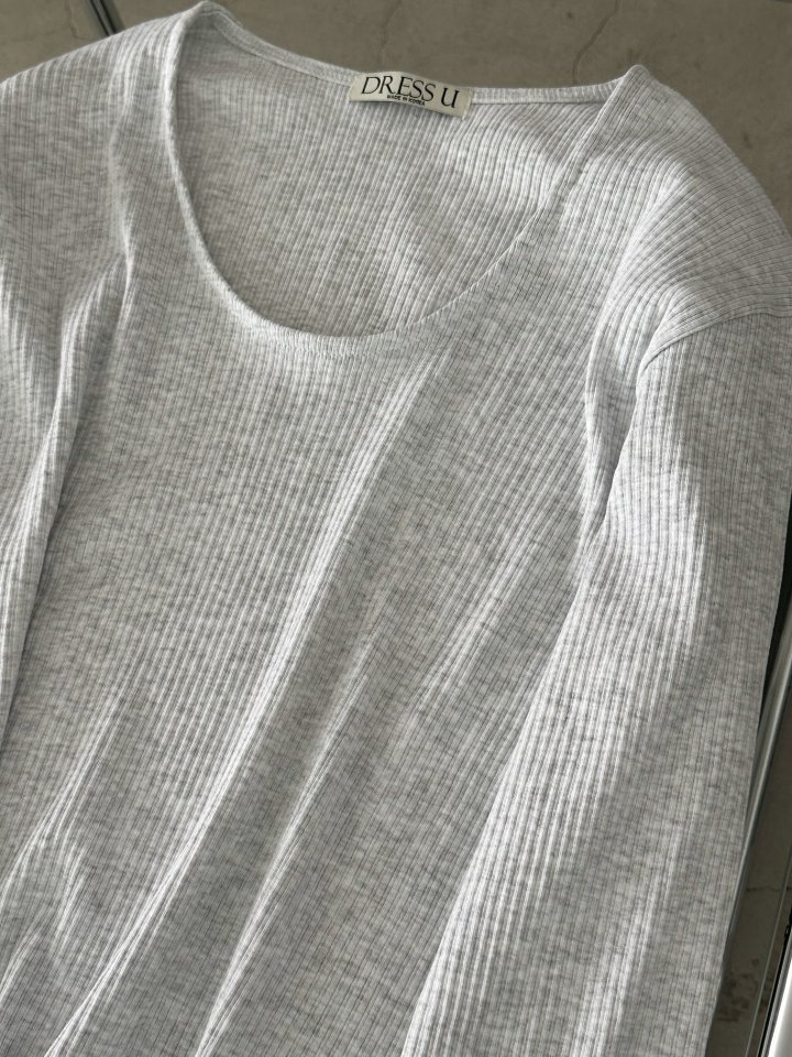 Dress U - Korean Women Fashion - #thatsdarling - Soft Ribbed Tee - 5