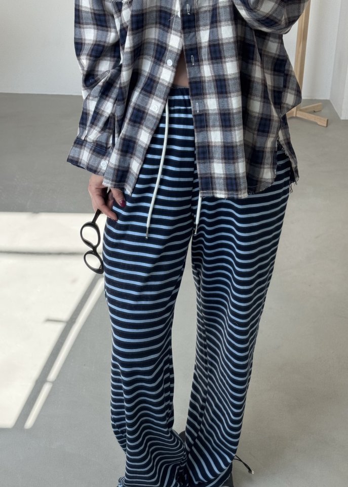 Dress U - Korean Women Fashion - #thelittlethings - Striped Two-Way Pants - 7
