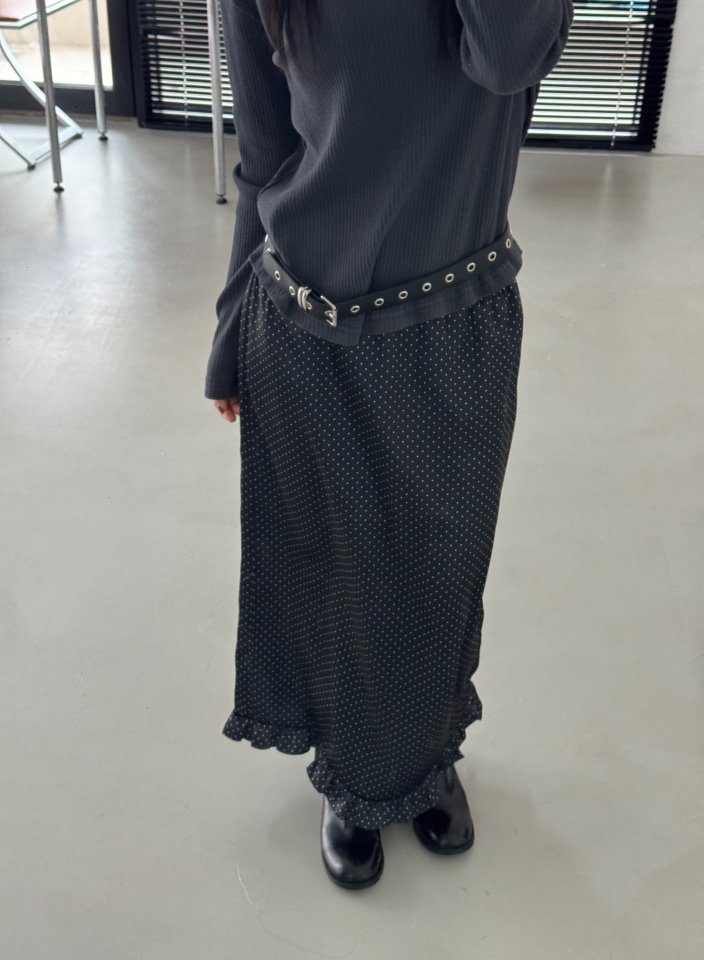 Dress U - Korean Women Fashion - #thelittlethings - Dot Shirring Skirt - 5