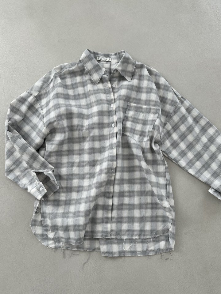 Dress U - Korean Women Fashion - #vintageinspired - Checkered Deki Shirt - 3