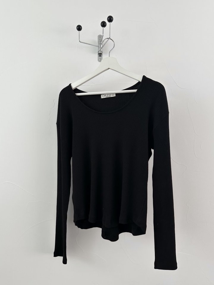 Dress U - Korean Women Fashion - #womensfashion - Soft Ribbed Tee - 8