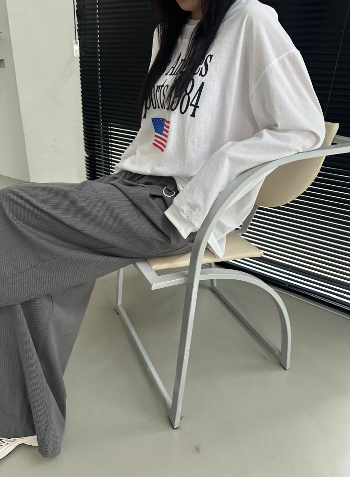Dress U - Korean Women Fashion - #womensfashion - Stripe Wide Pintuck Pants - 12