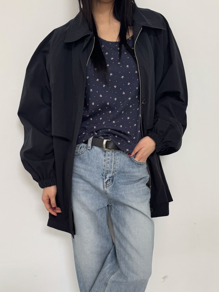Dress U - Korean Women Fashion - #womensfashion - Flower Ribbed Tee - 12
