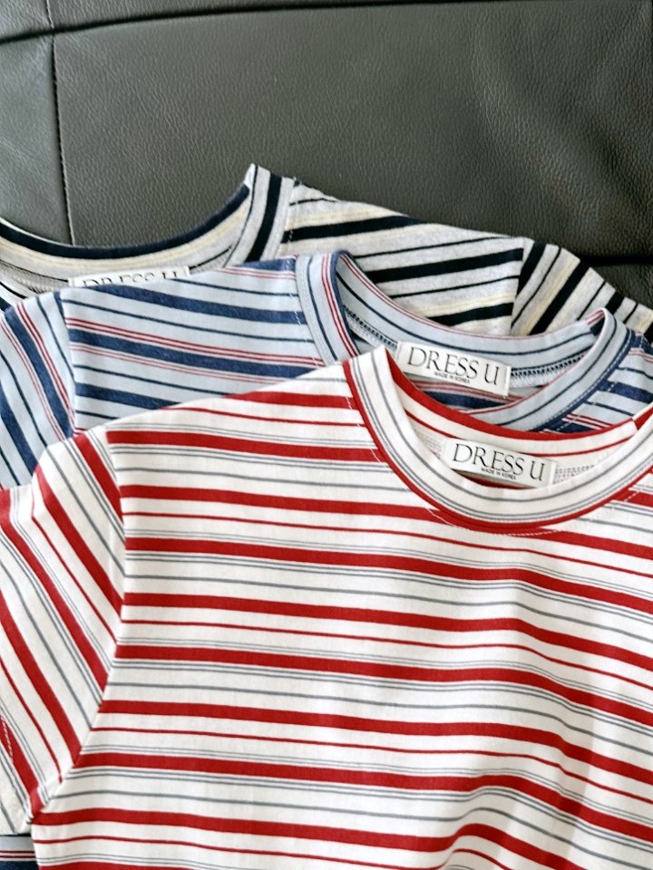 Dress U - Korean Women Fashion - #womensfashion - Line Stripe Tee - 12