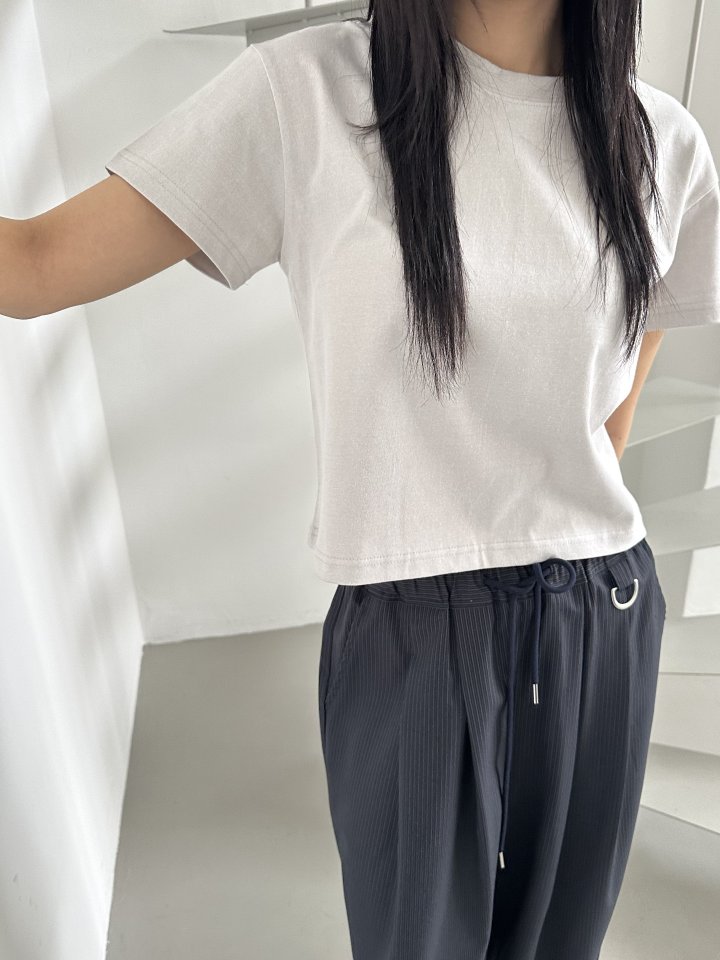 Dress U - Korean Women Fashion - #womensfashion - Pigment Washed Tee - 12