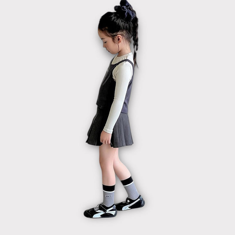 Dudie - Korean Children Fashion - #Kfashion4kids - Smile Sports Set (set of 4) - 8