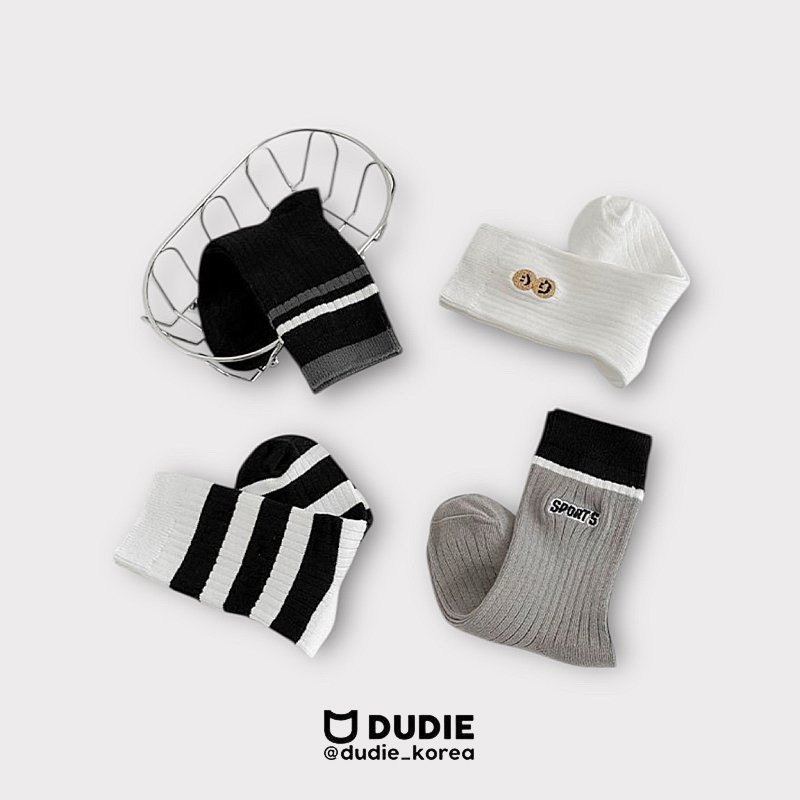 Dudie - Korean Children Fashion - #designkidswear - Smile Sports Set (set of 4) - 2