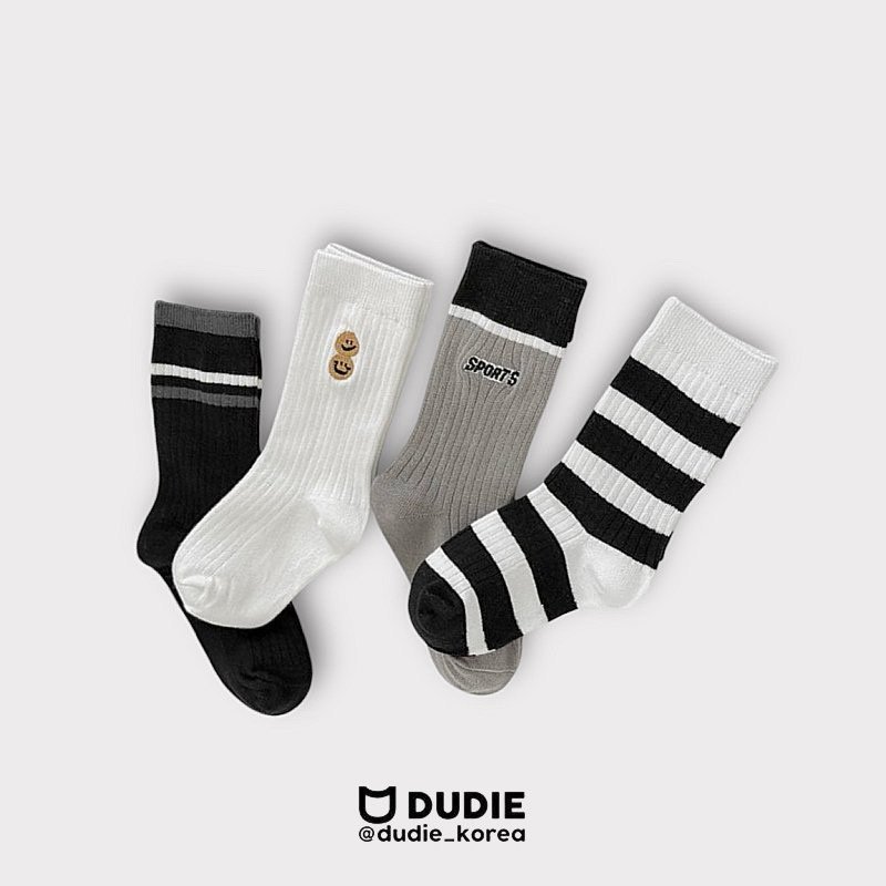 Dudie - Korean Children Fashion - #discoveringself - Smile Sports Set (set of 4) - 3