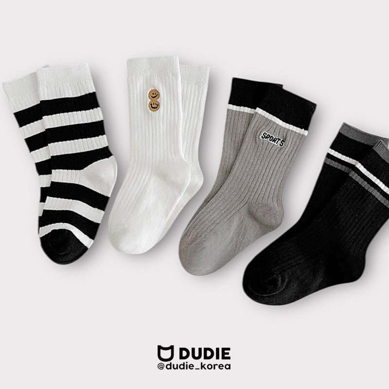 Dudie - Korean Children Fashion - #discoveringself - Smile Sports Set (set of 4) - 4