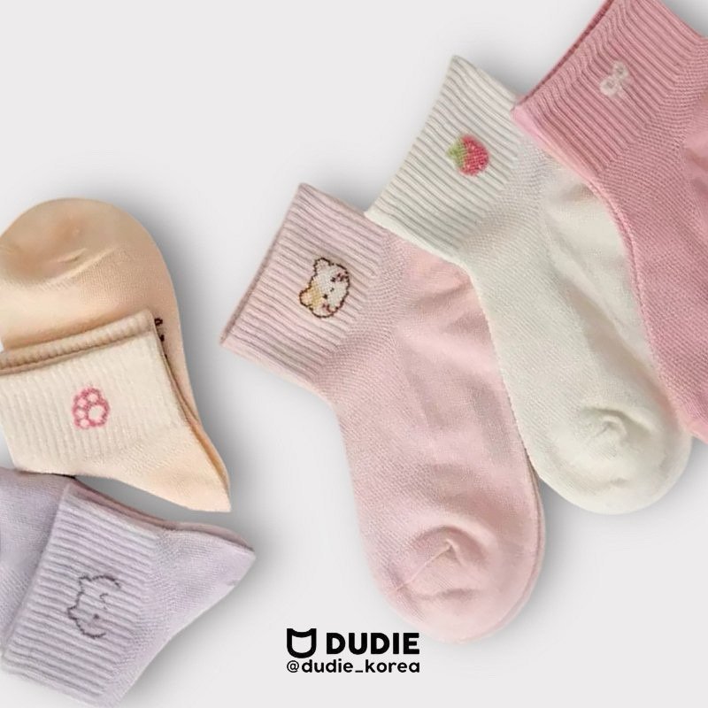 Dudie - Korean Children Fashion - #kidsshorts - Strawberry Set (set of 5) - 3