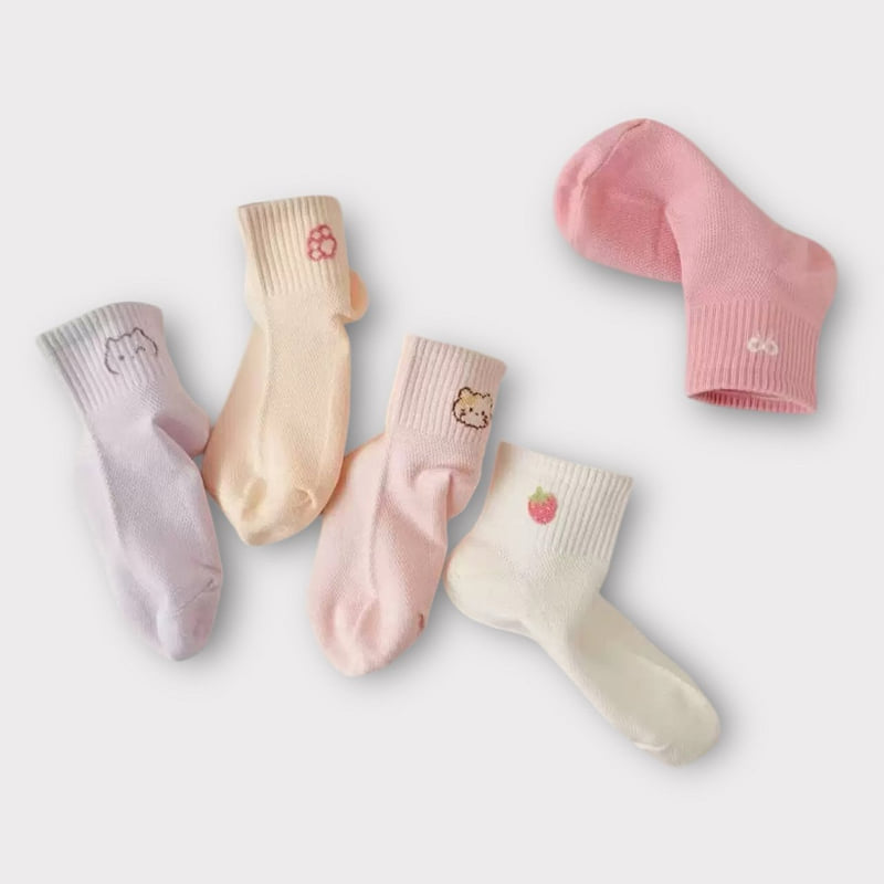 Dudie - Korean Children Fashion - #kidzfashiontrend - Strawberry Set (set of 5) - 5