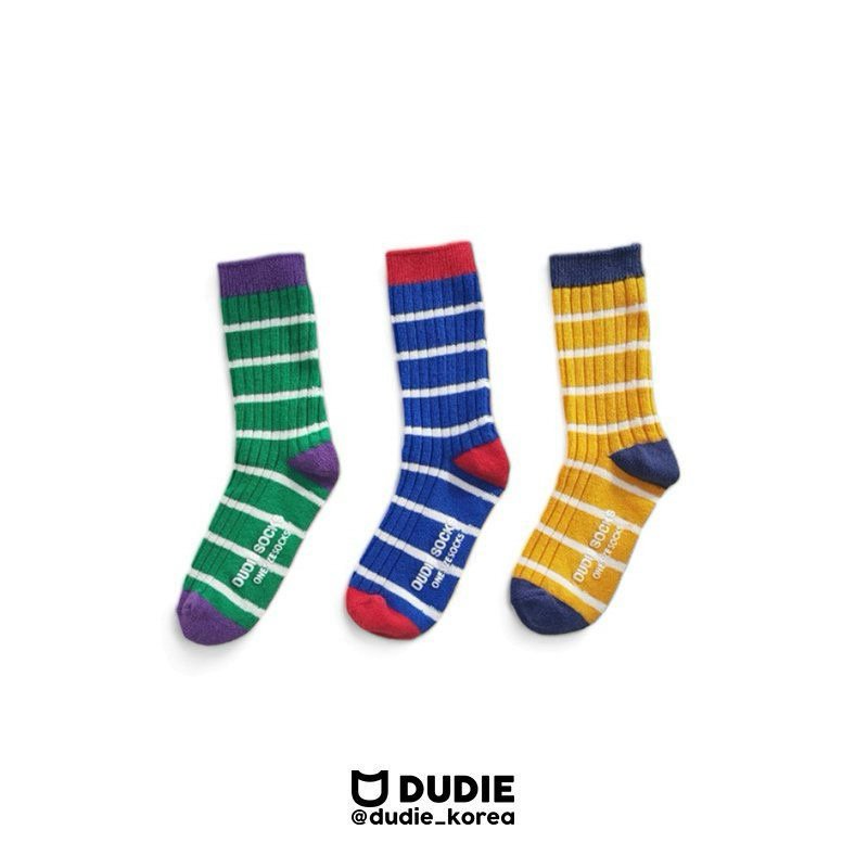 Dudie - Korean Children Fashion - #magicofchildhood - Striped Set (set of 3)